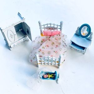 Vintage Mattel Little People Doll Toy Furniture